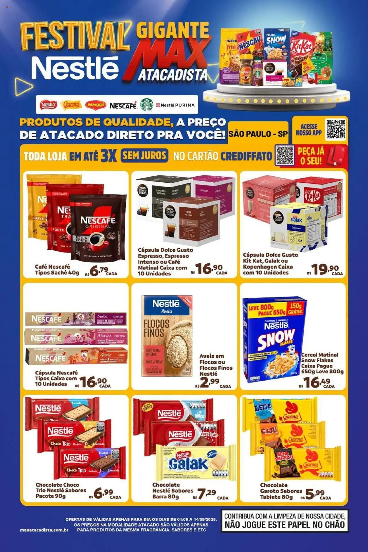 Max Atacadista folheto "Ofertas Festival Nestlé" válido a partir de 01/09/2025 - número de página 1