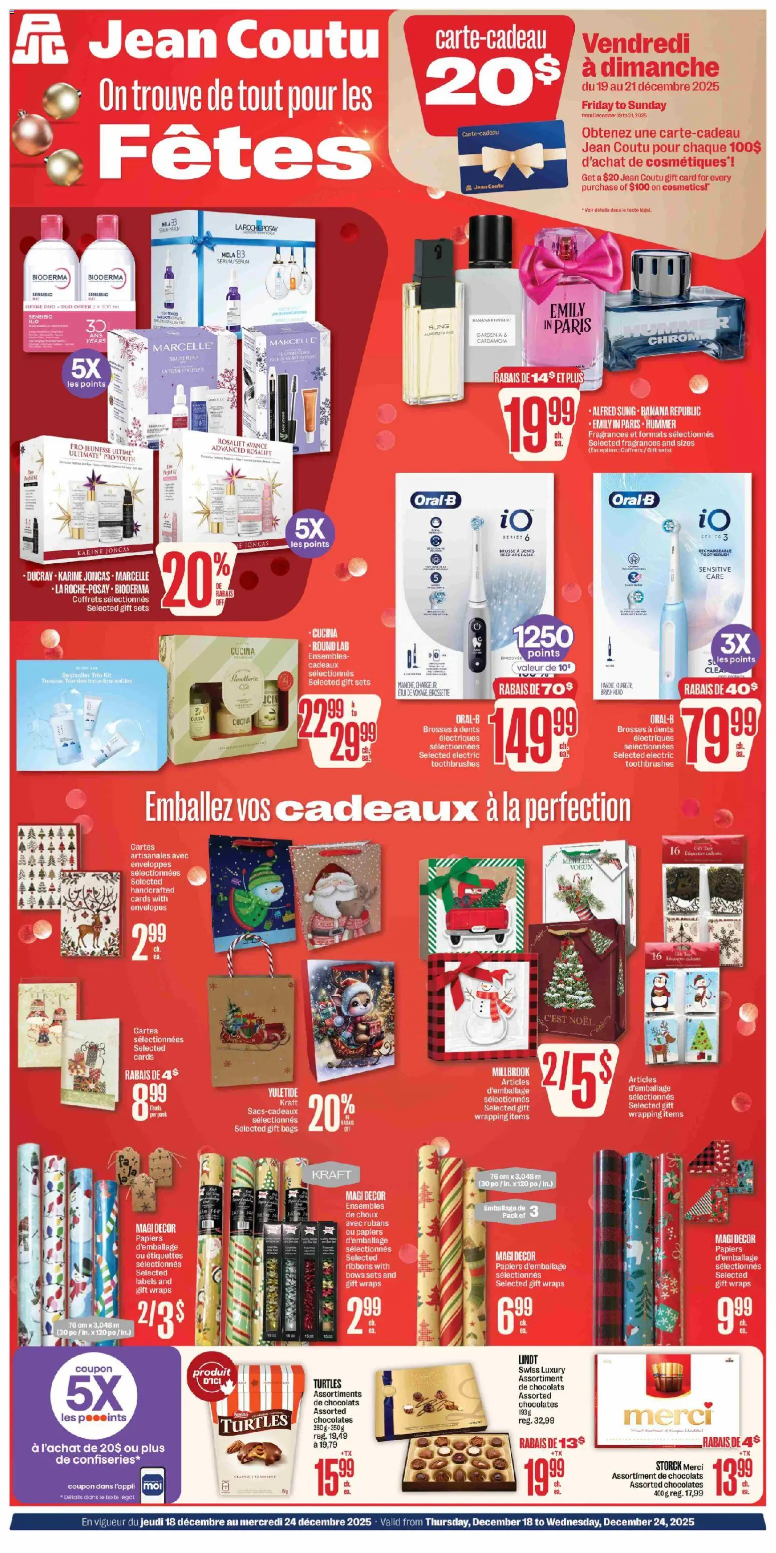 Preview of leaflet Encart Noël from shop Jean Coutu is valid from Dec 18, 2025