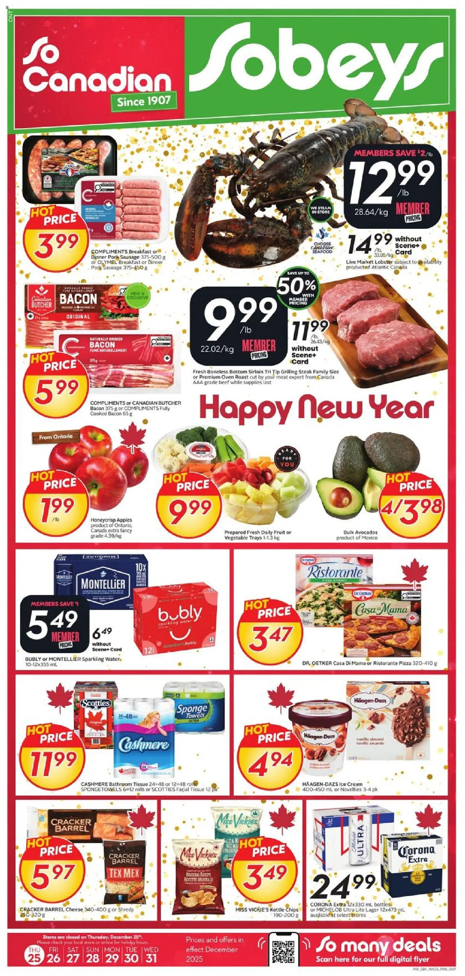 Preview of leaflet Weekly flyer / circulaire from shop Sobeys is valid from Dec 25, 2025