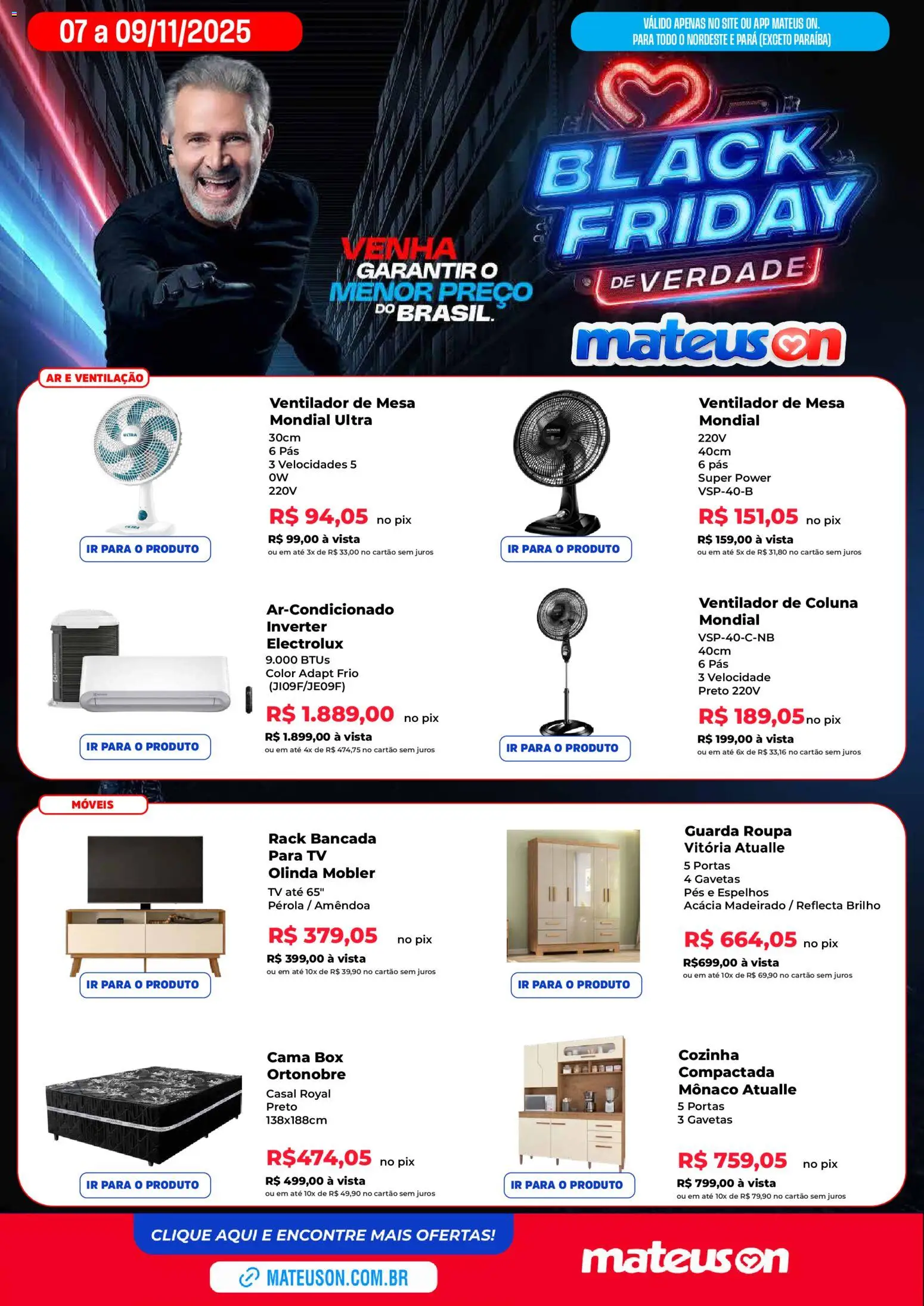 Pré-Visualização do folheto "Black Friday" da loja Mateus válido a partir de 07/11/2025