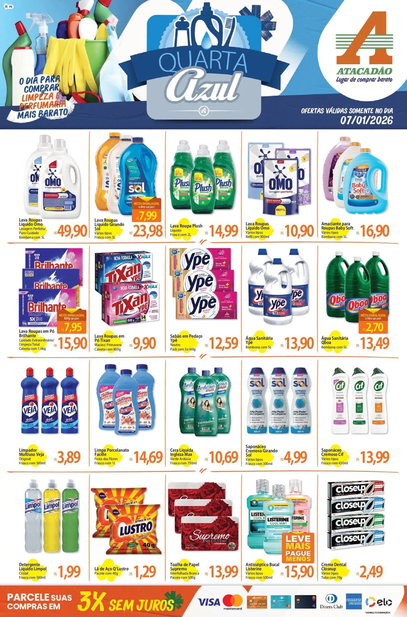 Pré-Visualização do folheto "Ofertas - PR" da loja Atacadão válido a partir de 07/01/2026