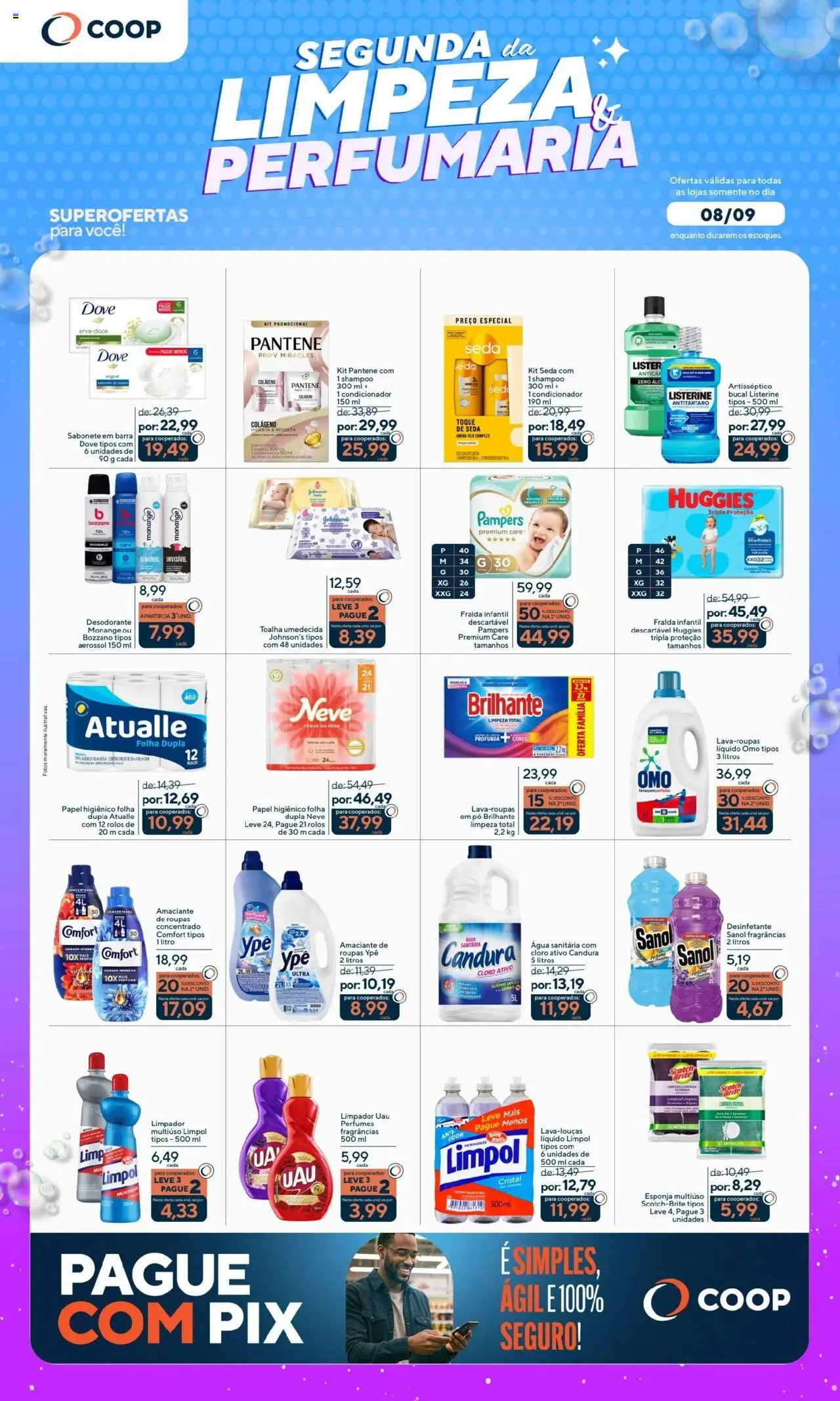 Coop folheto "Ofertas Segunda da Limpeza e Perfumaria" válido a partir de 08/09/2025 - número de página 1