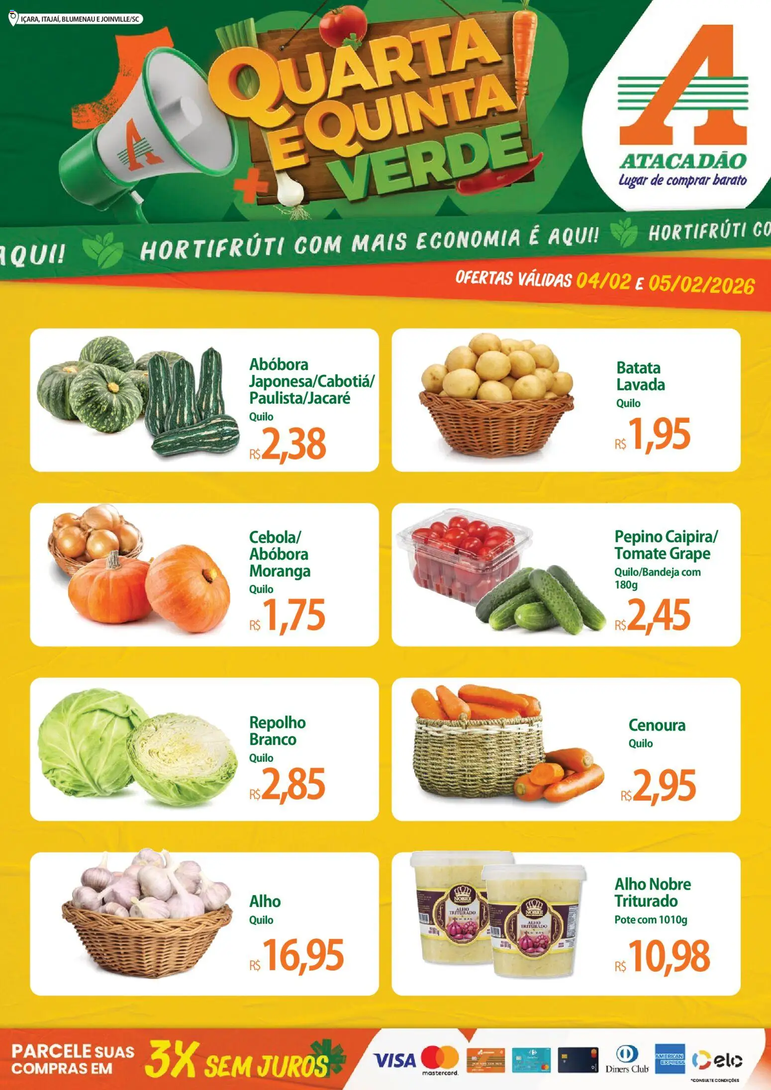 Pré-Visualização do folheto "Ofertas - SC" da loja Atacadão válido a partir de 04/02/2026