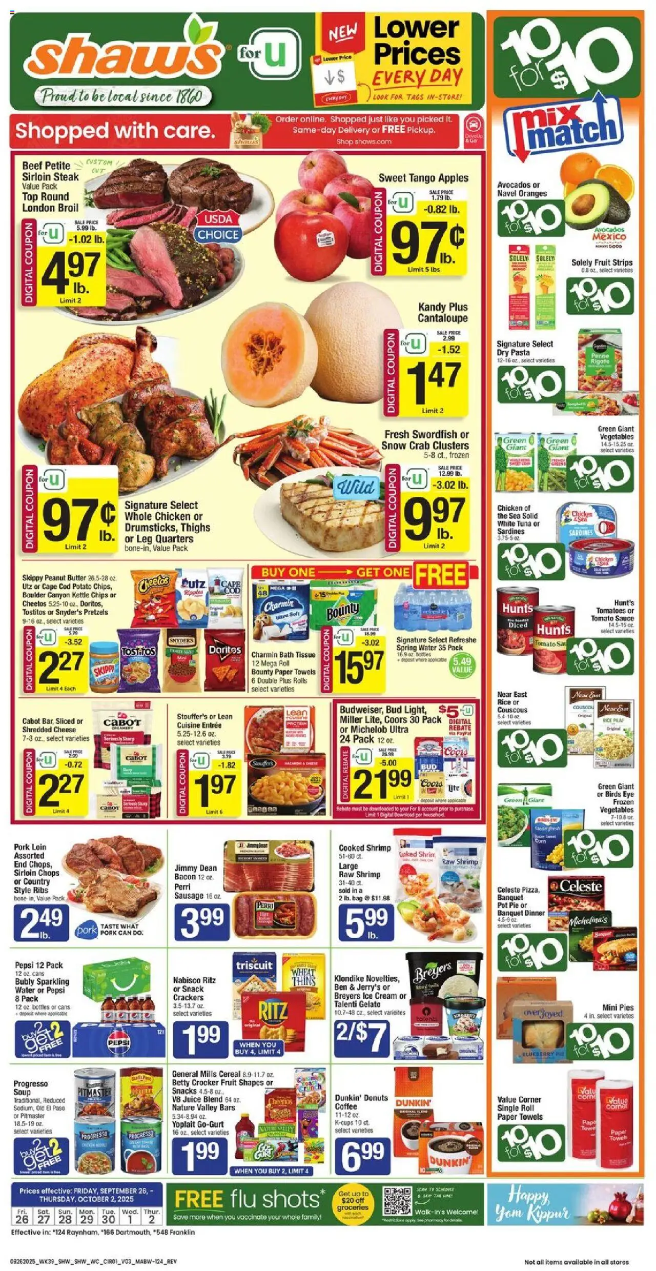 Shaw's Weekly Ad from 09/26/2025 - Flyer - Page number 1