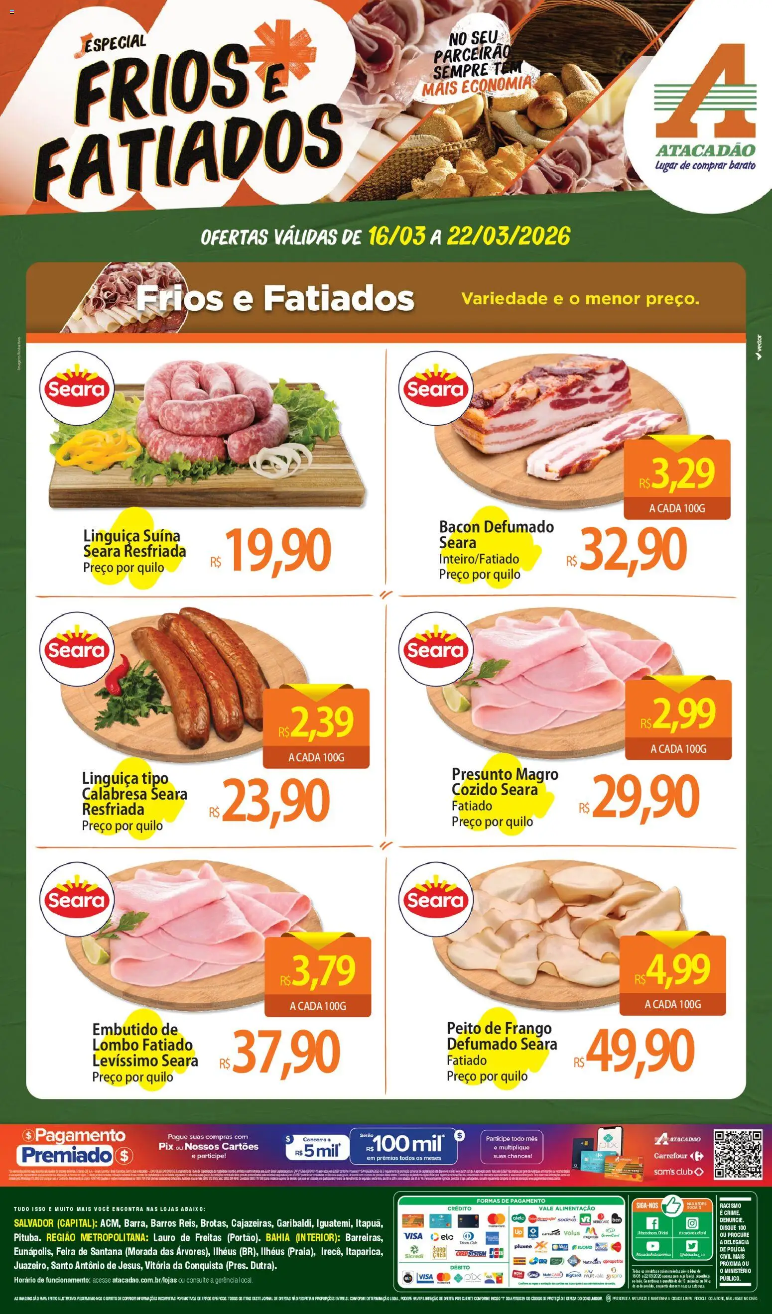 Pré-Visualização do folheto "Atacadão ofertas - BA" da loja Atacadão válido a partir de 16/03/2026