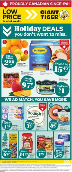 Un aperçu du dépliant Weekly Flyer du magasin Giant Tiger est valide à partir 3 déc. 2025
