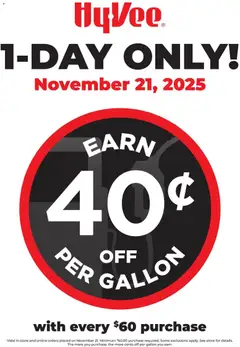 Ad Preview of HyVee 1-Day Sale from 11/21/2025