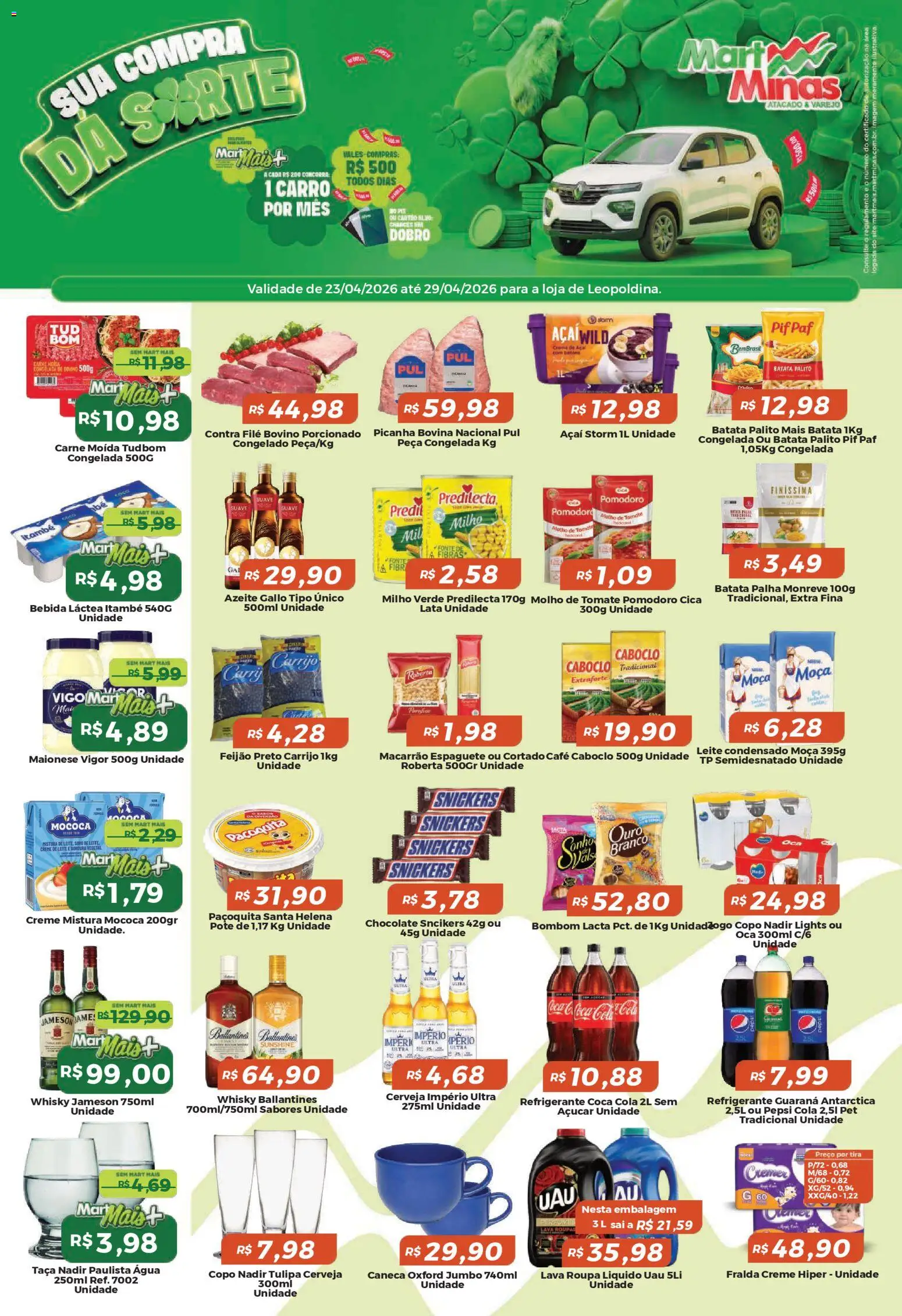 Pré-Visualização do folheto "Mart Minas ofertas" da loja Mart Minas válido a partir de 23/04/2026