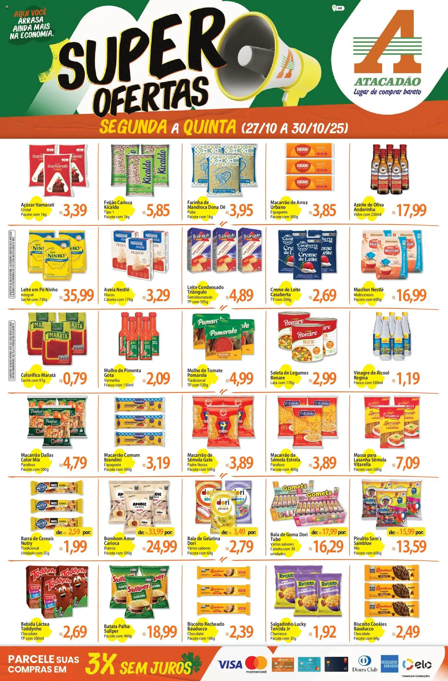 Pré-Visualização do folheto "Ofertas - AM" da loja Atacadão válido a partir de 27/10/2025