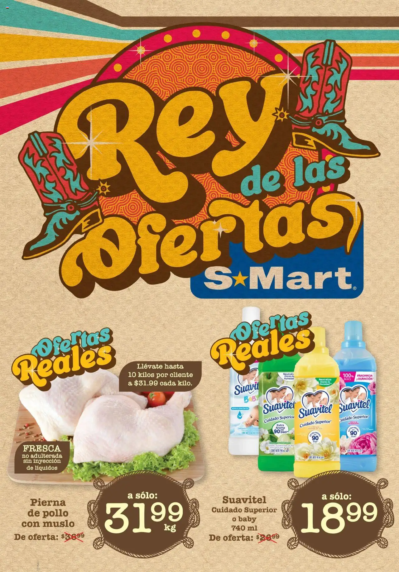 Folleto de Feria - Juarez S-Mart y sus promociones válidas desde el 01/08/2025 - Número de página 1 - Pollo, Fragancia