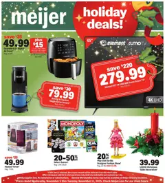 Ad Preview of Meijer Holiday Deals from 11/05/2025