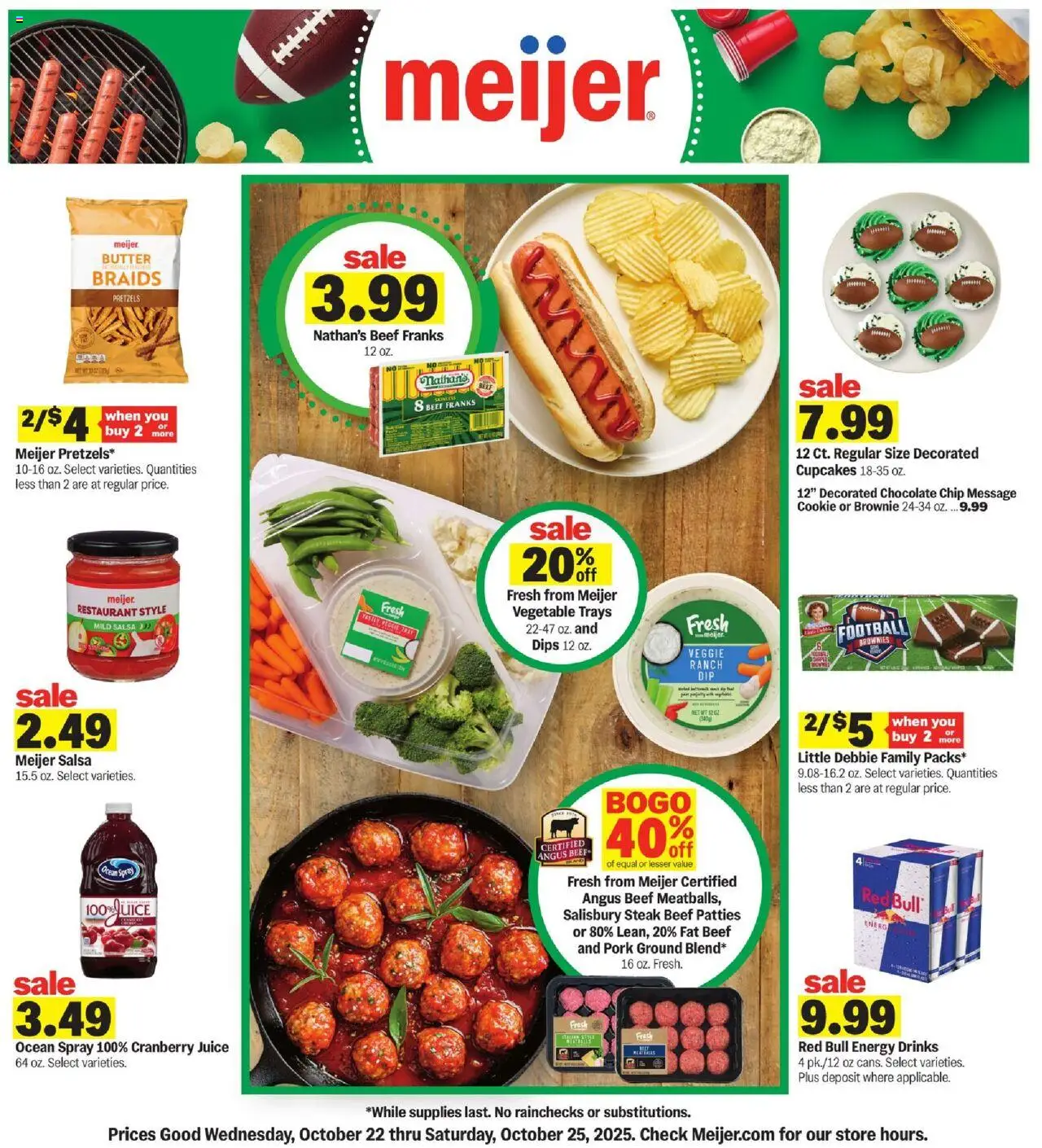 MEIJER AD from 10/22/2025 - Tailgating Deals - PREVIEW - Page number 1