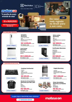 Pré-Visualização do folheto "Ofertas Electrolux" da loja Mateus válido a partir de 05/02/2026