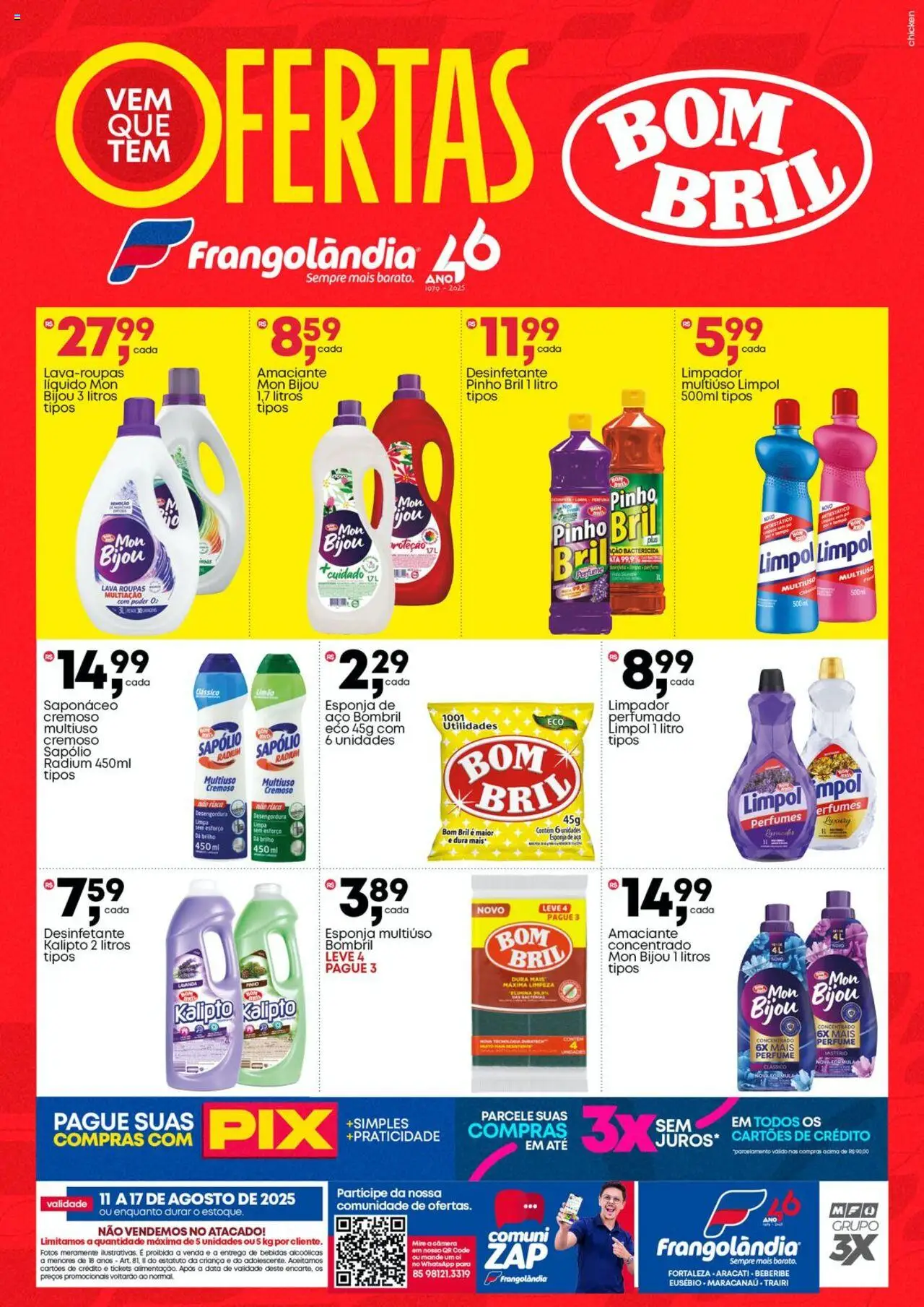 Frangolândia folheto "Ofertas Especiais" válido a partir de 11/08/2025 - número de página 1