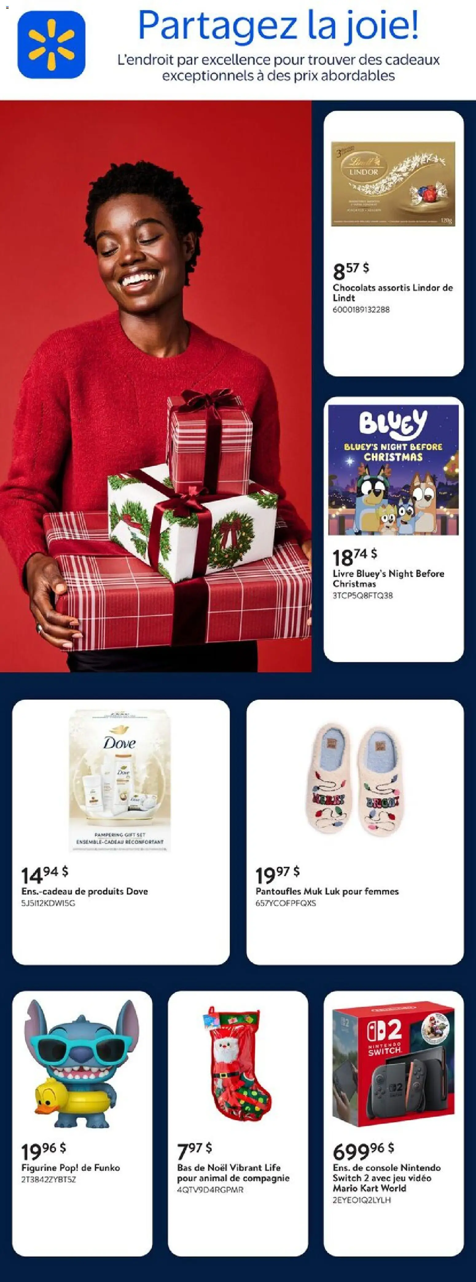Preview of leaflet Partagez la joie! from shop Walmart is valid from Dec 04, 2025