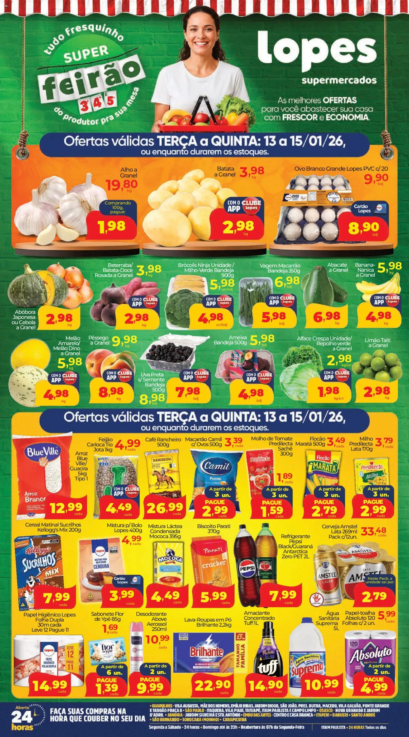 Pré-Visualização do folheto "Ofertas da semana" da loja Lopes Supermercados válido a partir de 13/01/2026