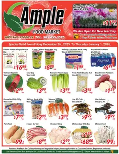 Preview of leaflet Weekly flyer / circulaire from shop Ample Food Market is valid from Dec 26, 2025