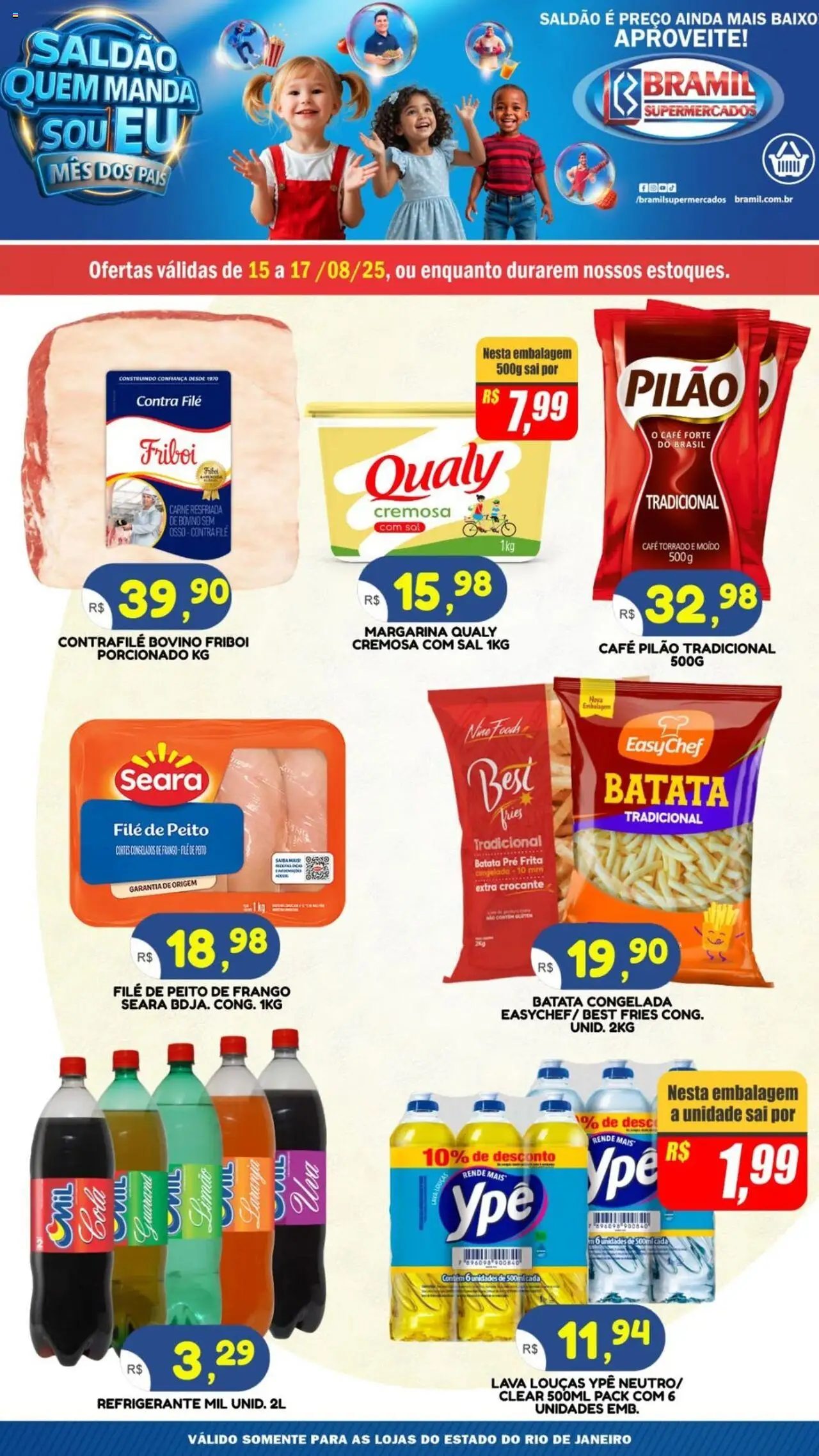 Bramil Supermercados folheto "Ofertas Fim de semana" válido a partir de 15/08/2025 - número de página 1