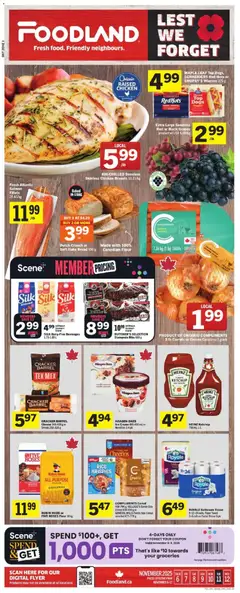Un aperçu du dépliant Weekly flyer / circulaire du magasin Foodland est valide à partir 6 nov. 2025