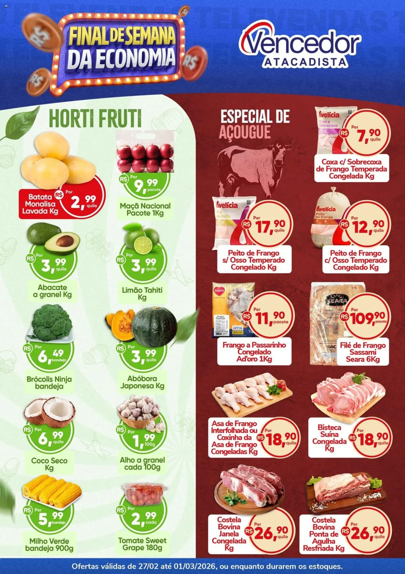 Pré-Visualização do folheto "Vencedor Atacadista - Ofertas da semana" da loja Vencedor Atacadista válido a partir de 27/02/2026