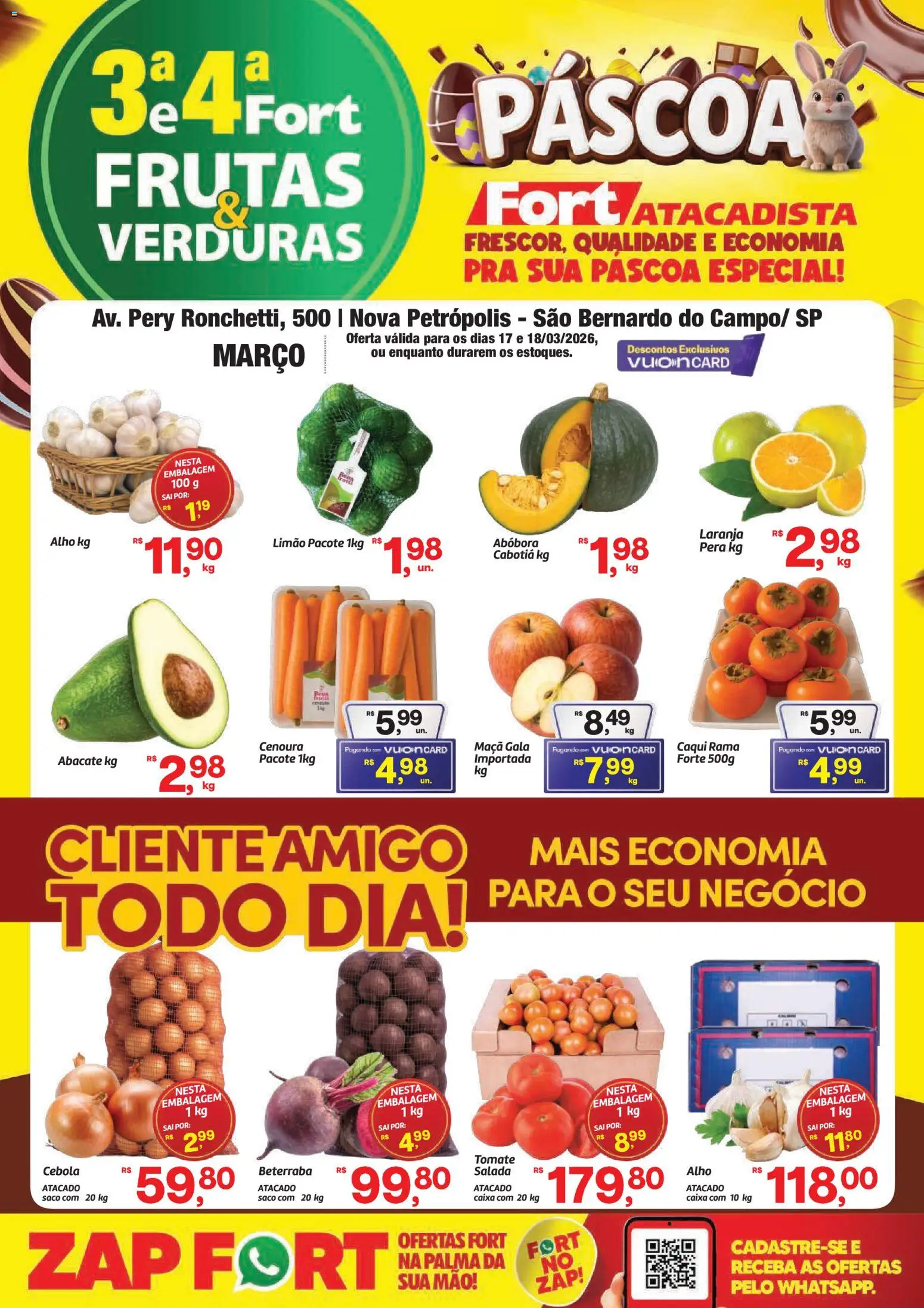 Pré-Visualização do folheto "Fort Atacadista ofertas Frutas, Verduras" da loja Fort Atacadista válido a partir de 17/03/2026