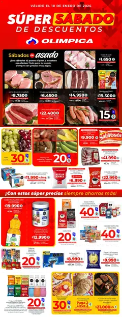  Vista previa del prospecto Super Sábado del almacen Olímpica válida del 08/01/2026 al 10/01/2026