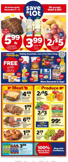 Ad Preview of Save a Lot Weekly Ad from 11/05/2025