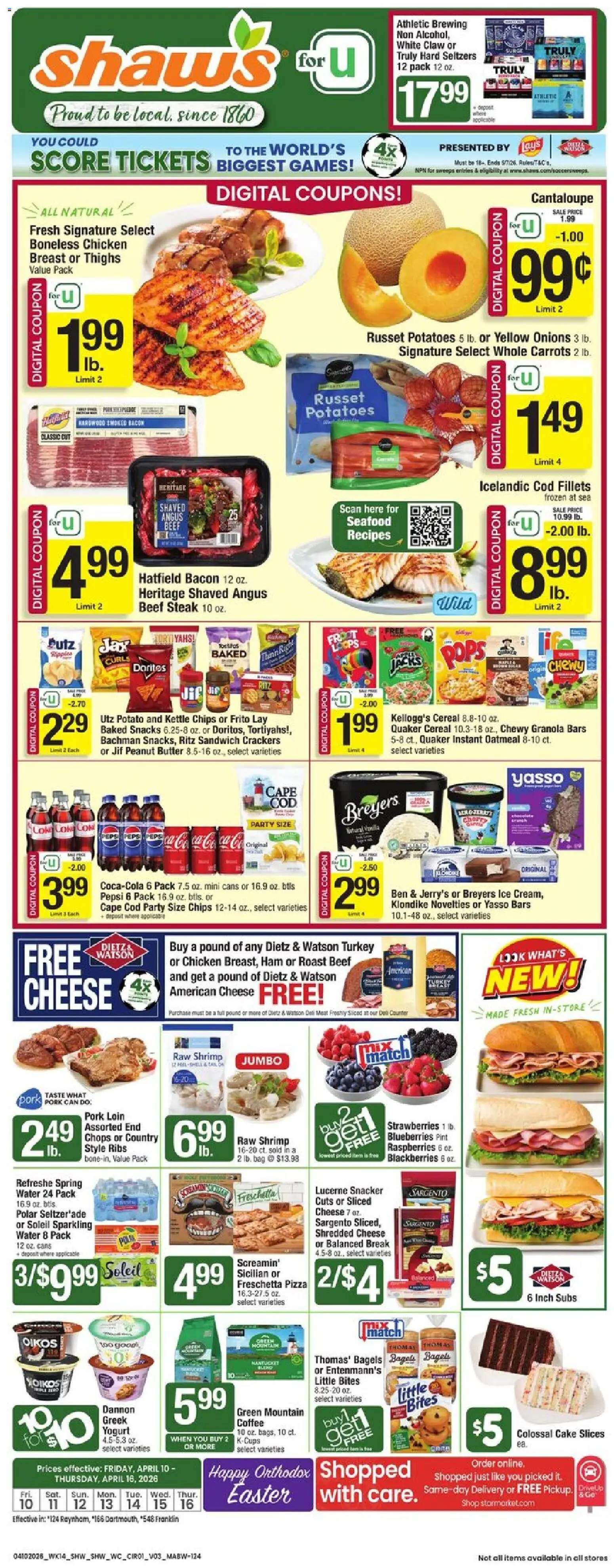 Ad Preview of Shaw's Shaw's Weekly Ad - MA from 04/10/2026