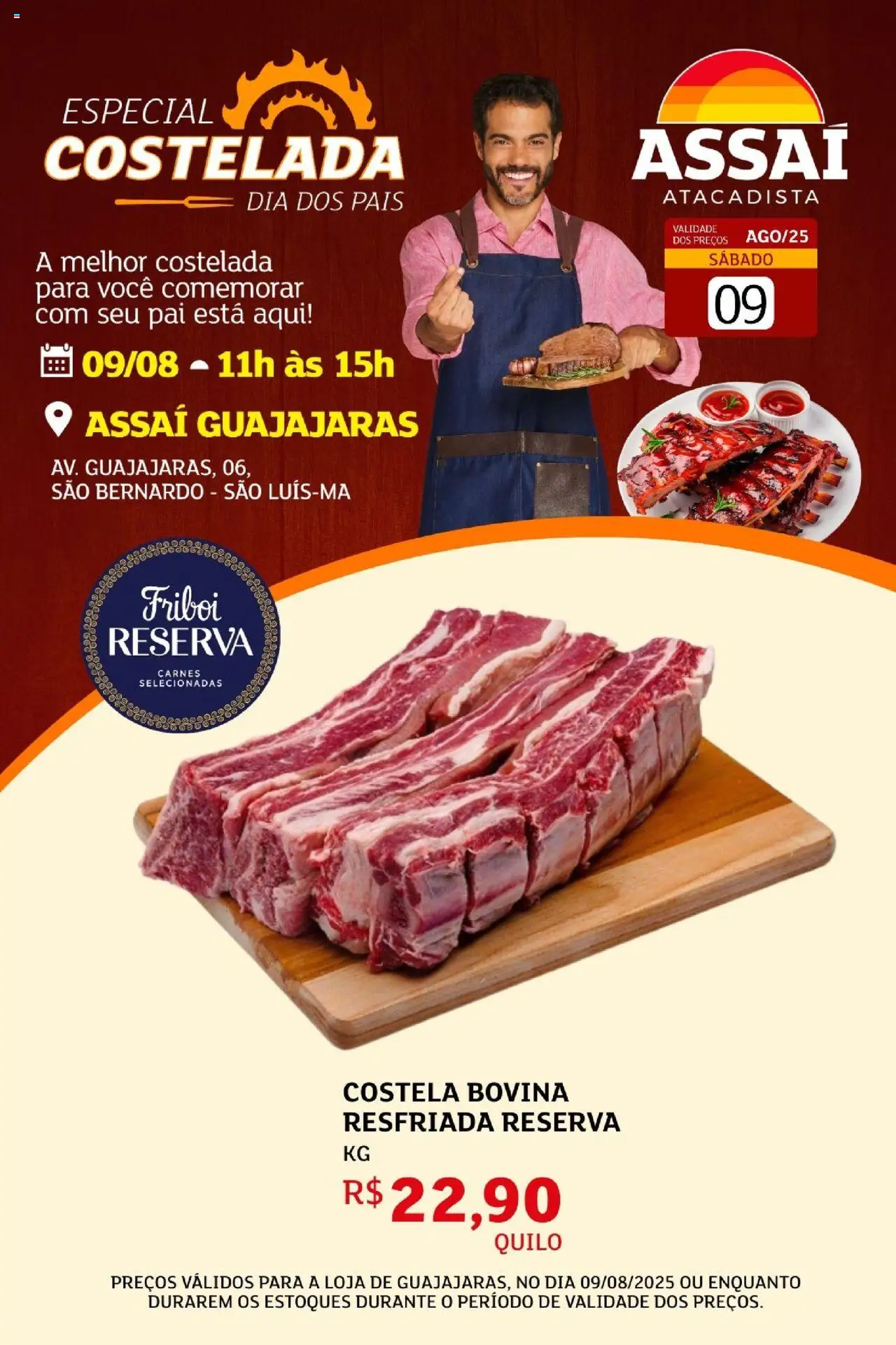 Assaí Atacadista folheto "Encarte - MA" válido a partir de 09/08/2025 - número de página 1 - Costela bovina