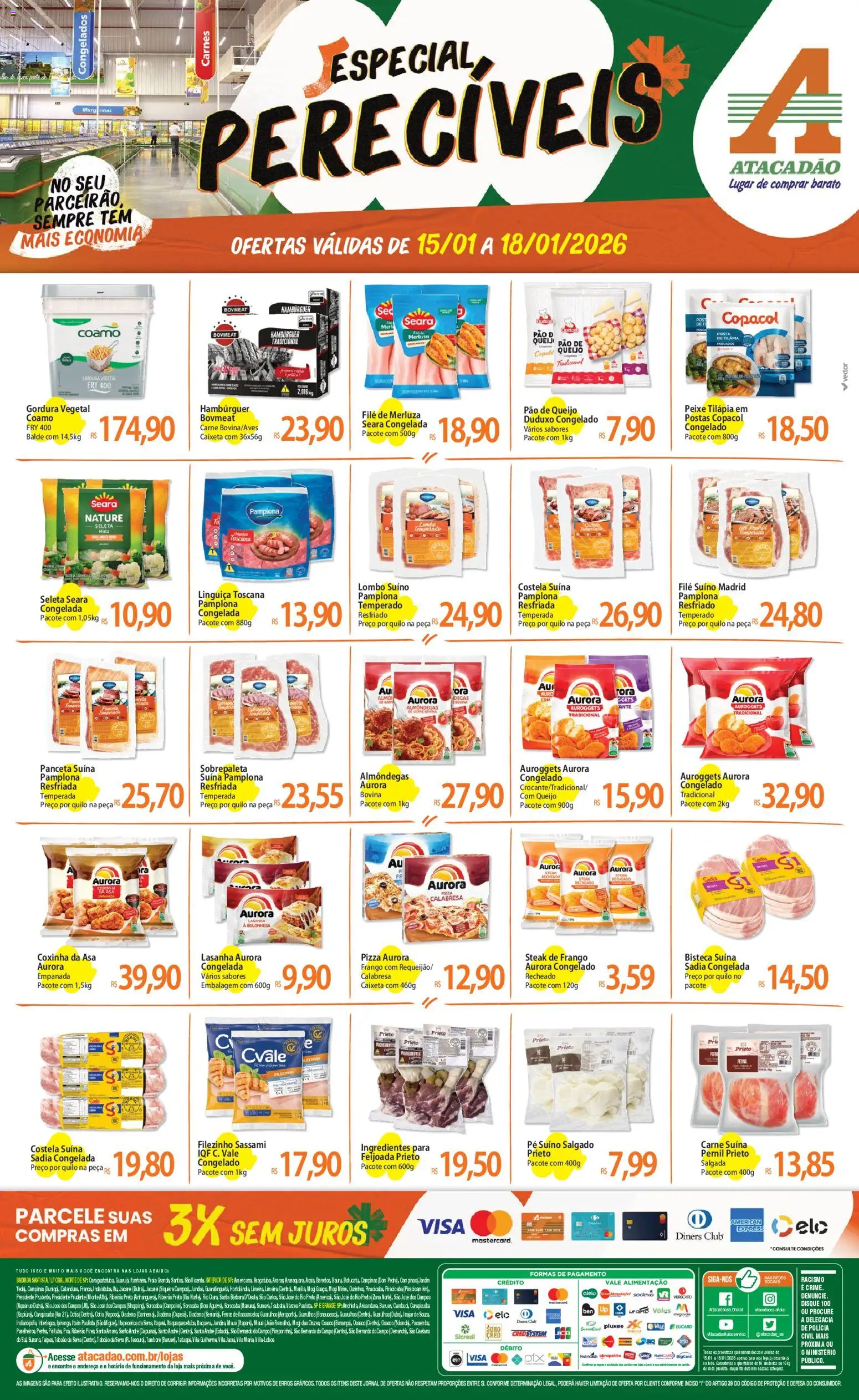 Pré-Visualização do folheto "Ofertas - SP" da loja Atacadão válido a partir de 15/01/2026