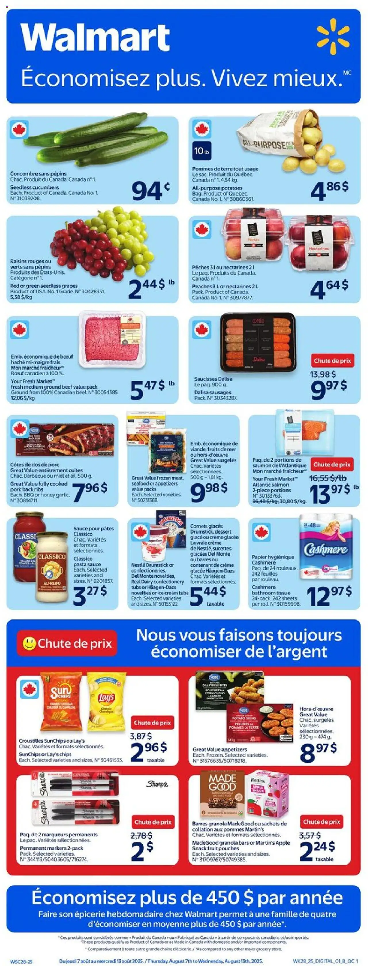 Walmart flyer valid from Aug 07, 2025 - page number 1