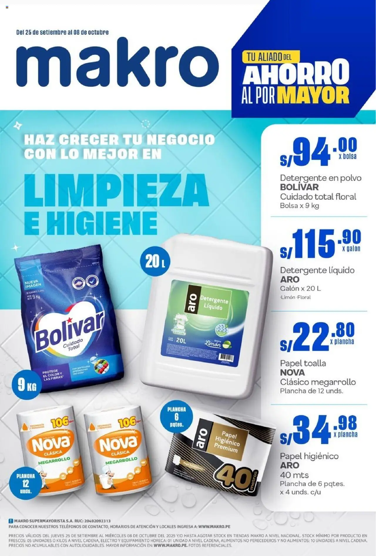 Makro Especial Limpieza Vig#20 (25/09/2025 - 08/10/2025) - ofertas de hoy - número de página 1