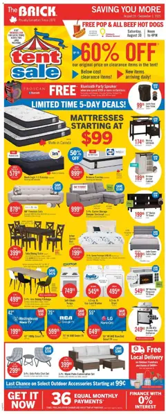 Preview of leaflet Weekly flyer / circulaire from shop The Brick is valid from Aug 28, 2025