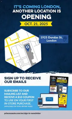 Preview of leaflet 2 Week Sale! from shop Princess Auto is valid from Oct 21, 2025 | Page: 22