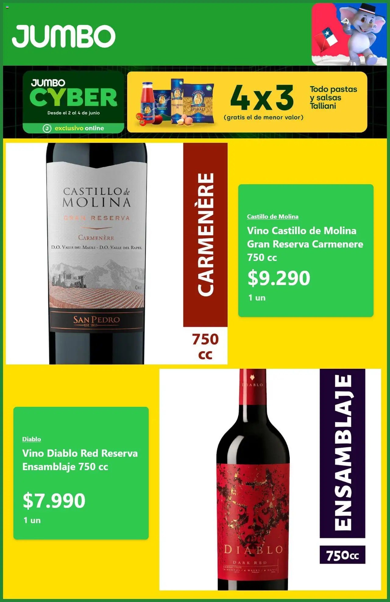 Jumbo Cyber Day > válido desde 31.05.2025 > número de página 2 - Salsas, Pastas, Vino