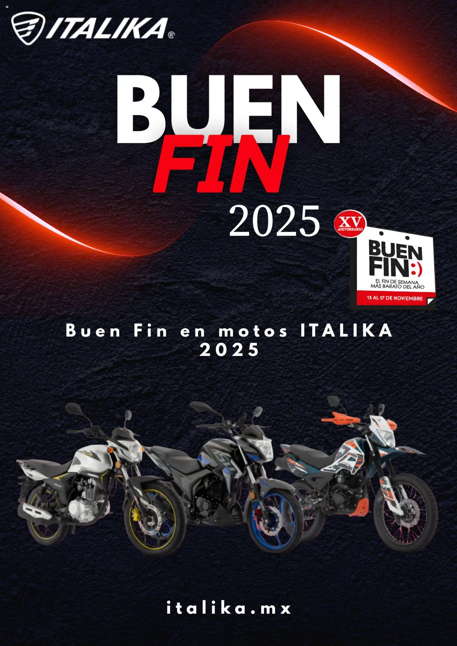 Vista previa las ofertas de la tienda Italika - Buen Fin aviso desde el 07/11/2025 