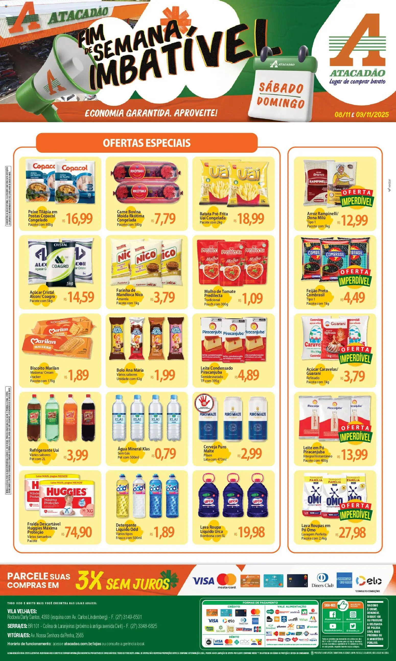Pré-Visualização do folheto "Ofertas - ES" da loja Atacadão válido a partir de 08/11/2025