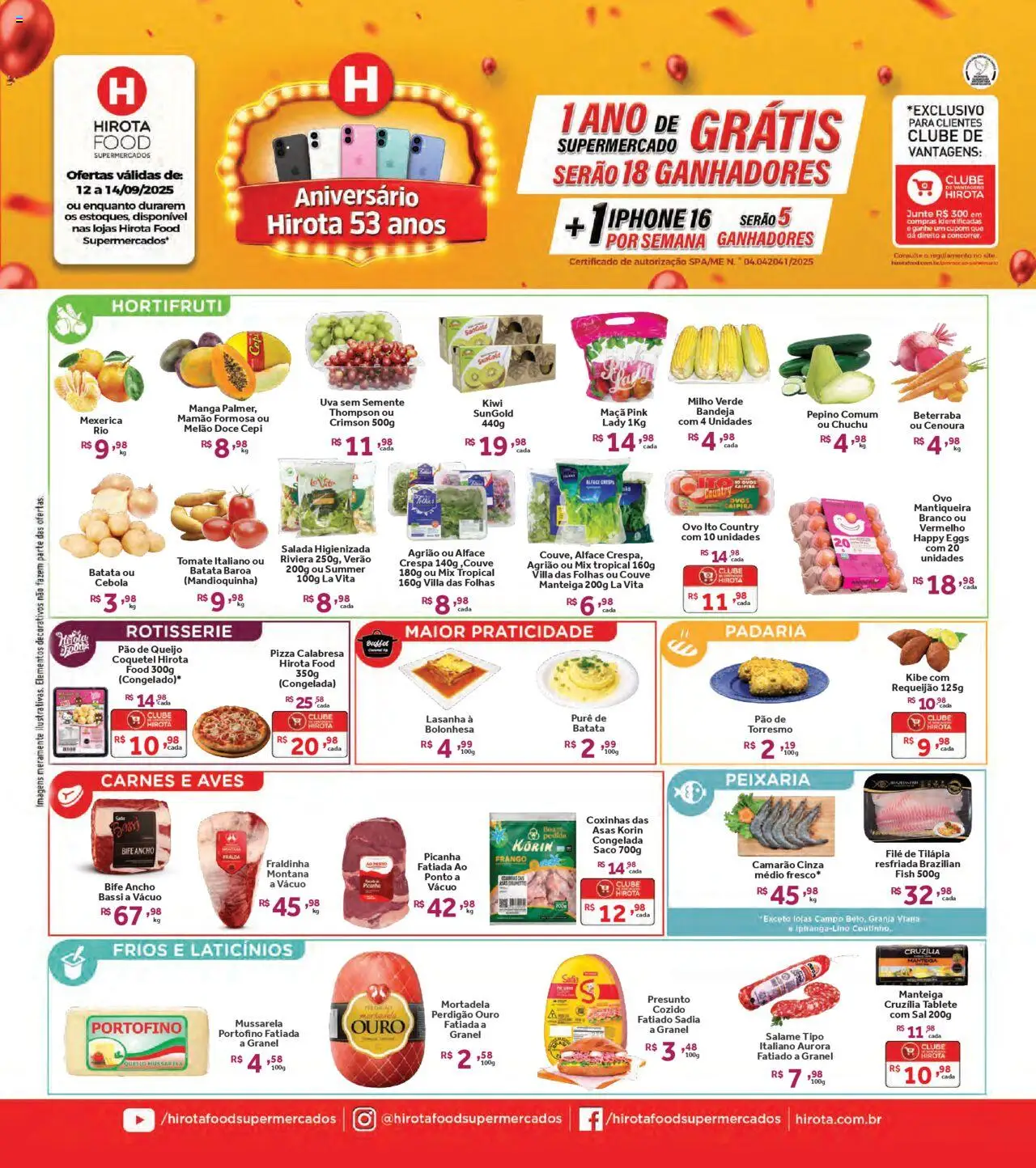 Hirota Food folheto "Ofertas Final de Semana" válido a partir de 12/09/2025 - número de página 1