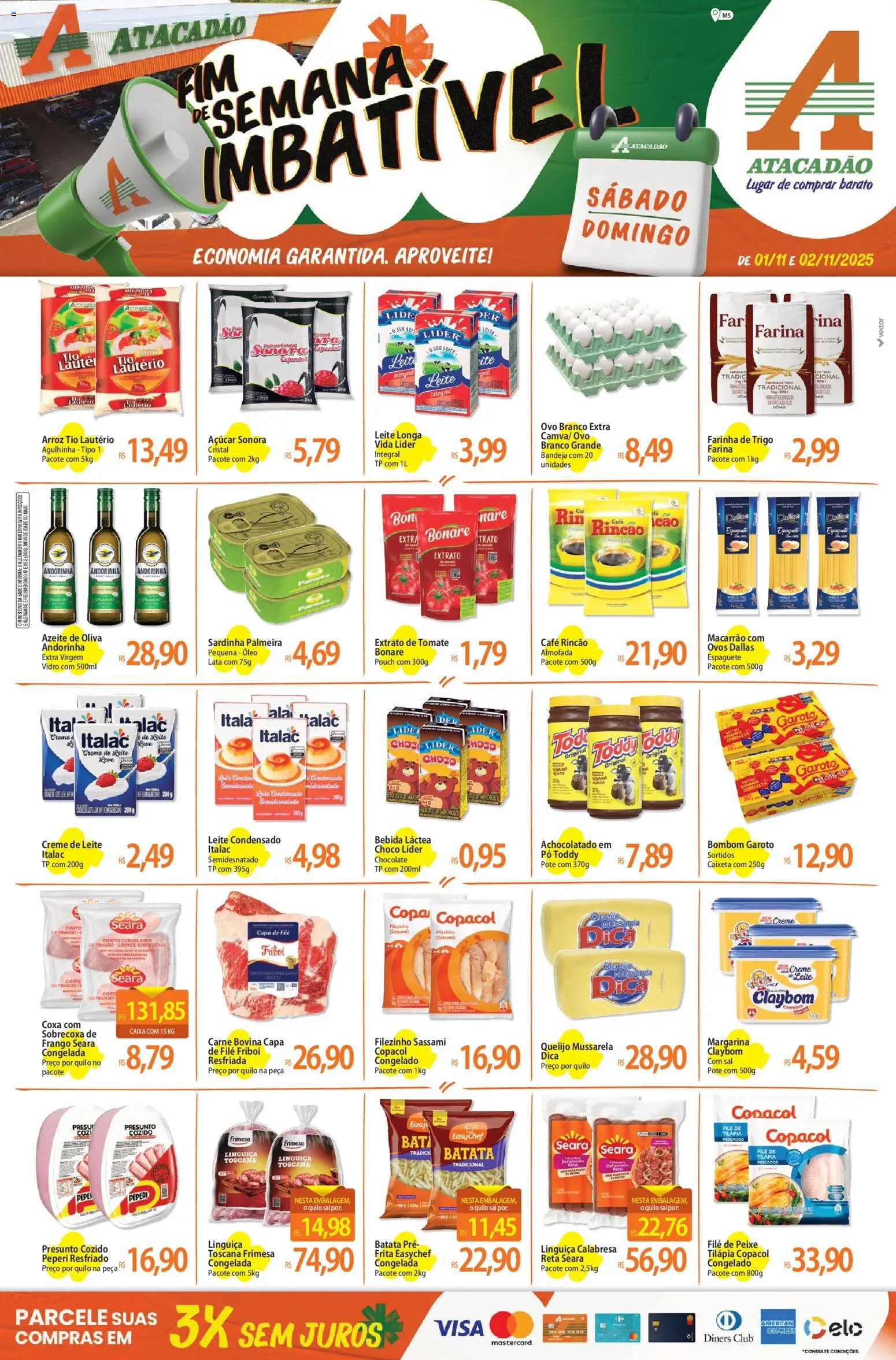 Pré-Visualização do folheto "Ofertas - MS" da loja Atacadão válido a partir de 01/11/2025