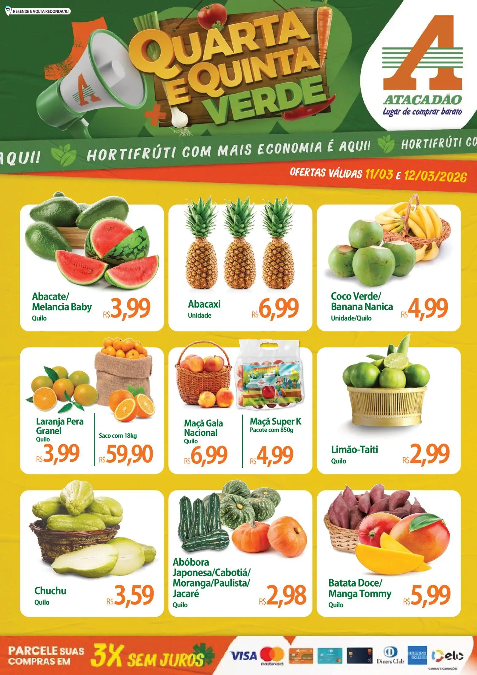 Pré-Visualização do folheto "Atacadão ofertas - RJ" da loja Atacadão válido a partir de 11/03/2026