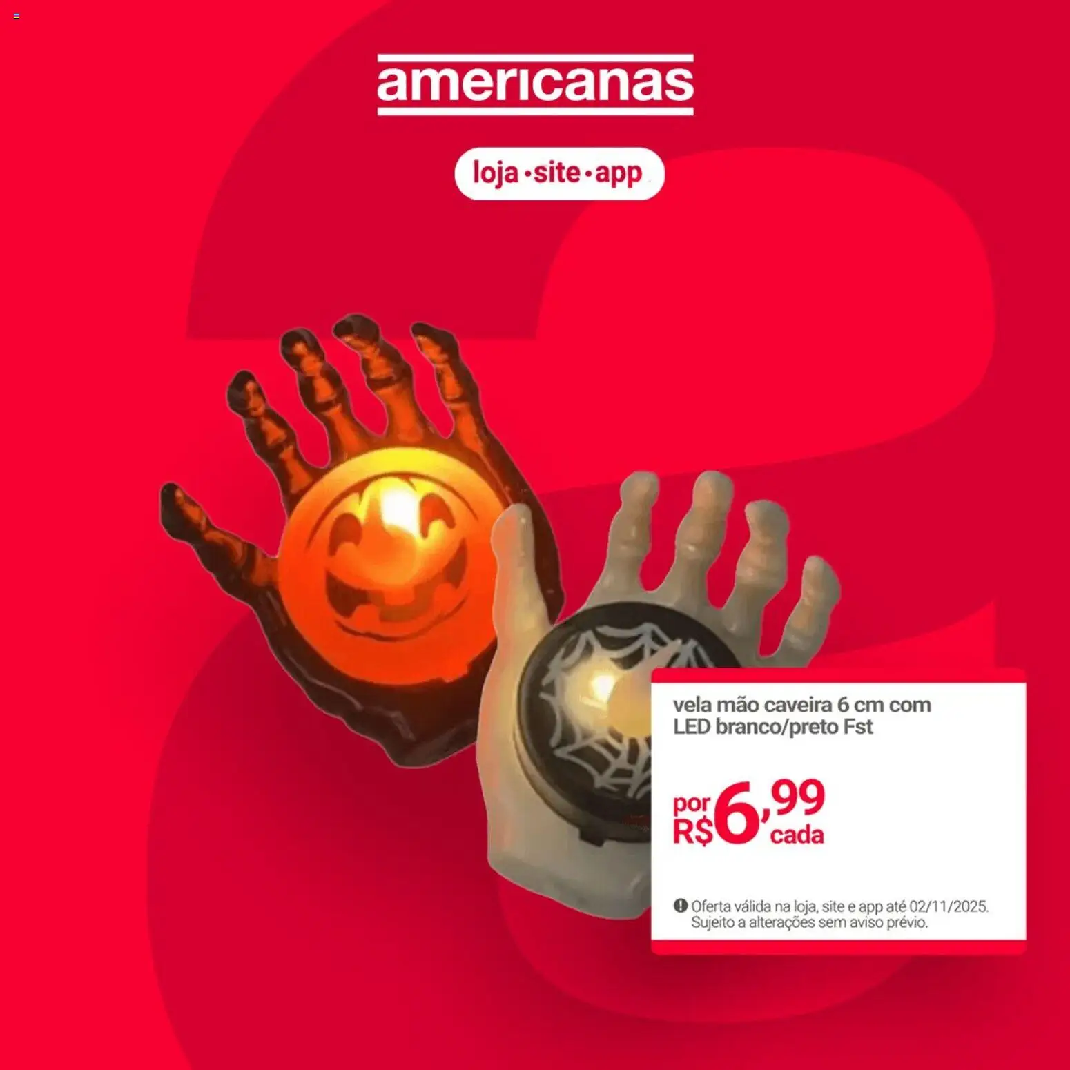 Pré-Visualização do folheto "Ofertas de Halloween" da loja Lojas Americanas válido a partir de 31/10/2025