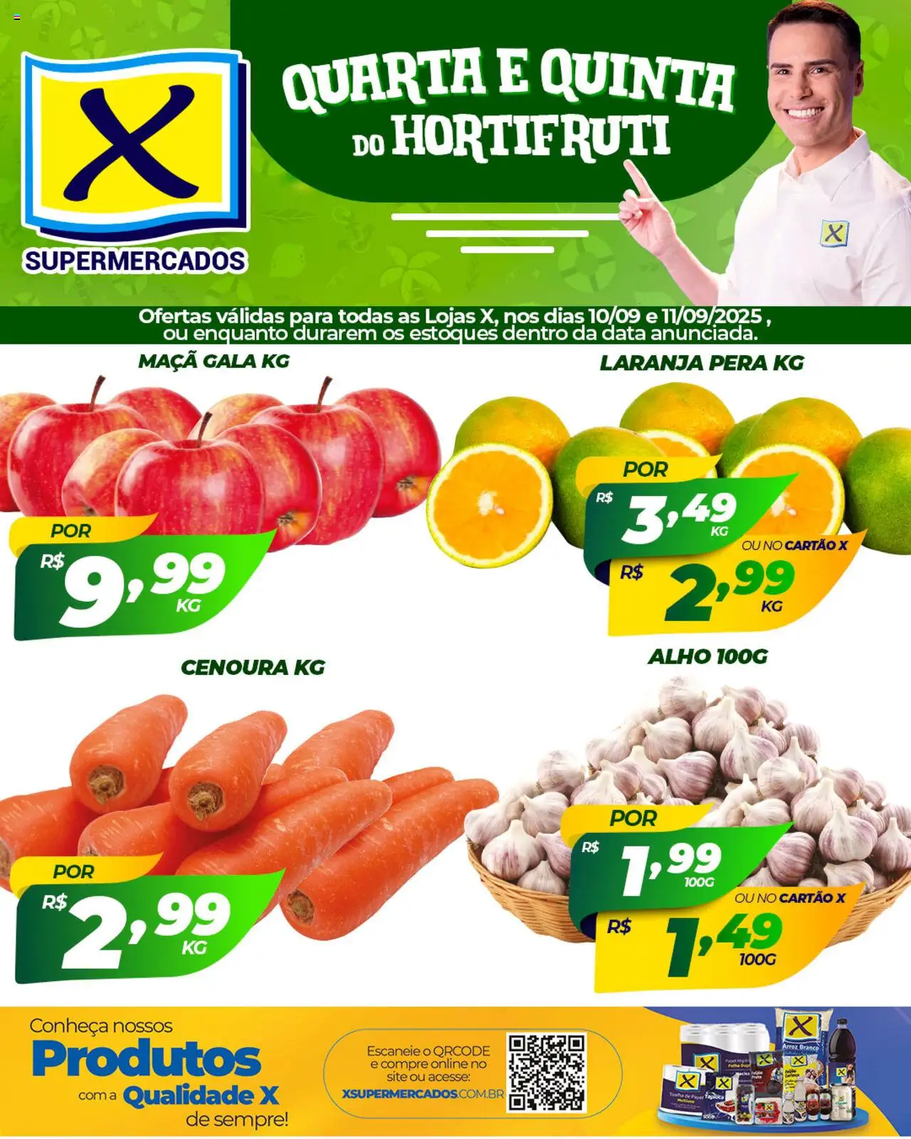 X Supermercados folheto "Ofertas Hortifruti" válido a partir de 10/09/2025 - número de página 1