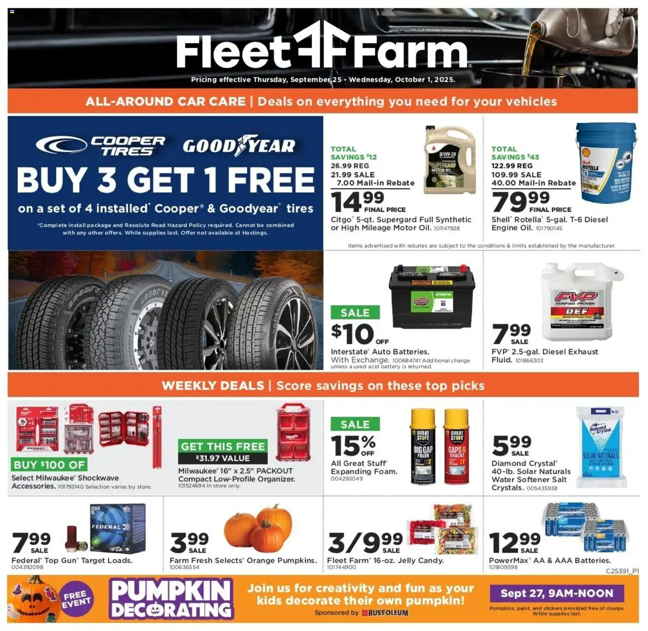 Mills Fleet Farm Weekly Ad from 09/25/2025 - Flyer - Page number 1