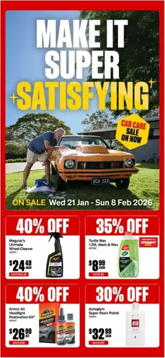 Preview of catalogue Catalogue from shop Supercheap Auto valid 21/01/2026