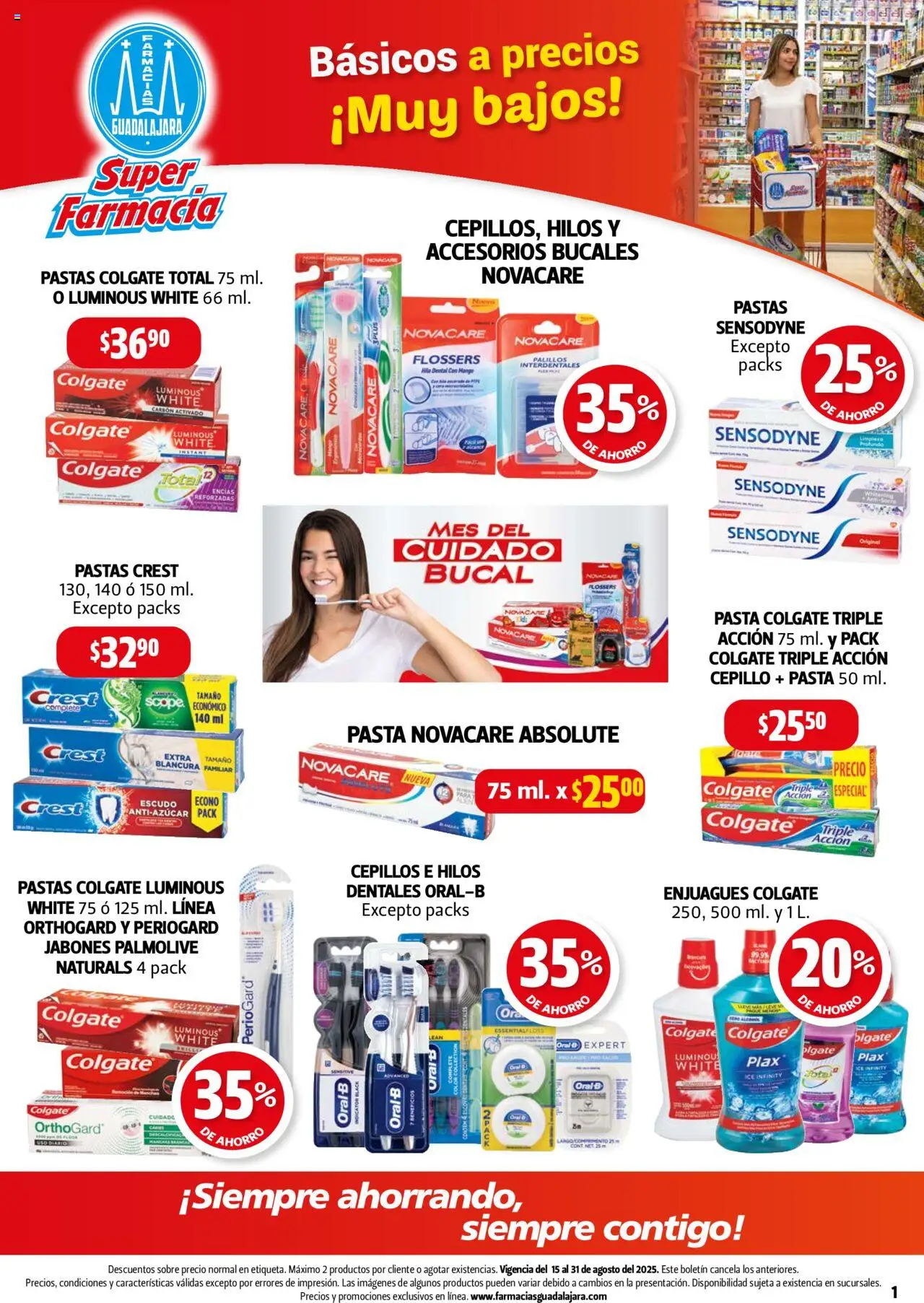 Catálogo Farmacia Guadalajara y sus promociones válidas desde el 15/08/2025 - Número de página 1
