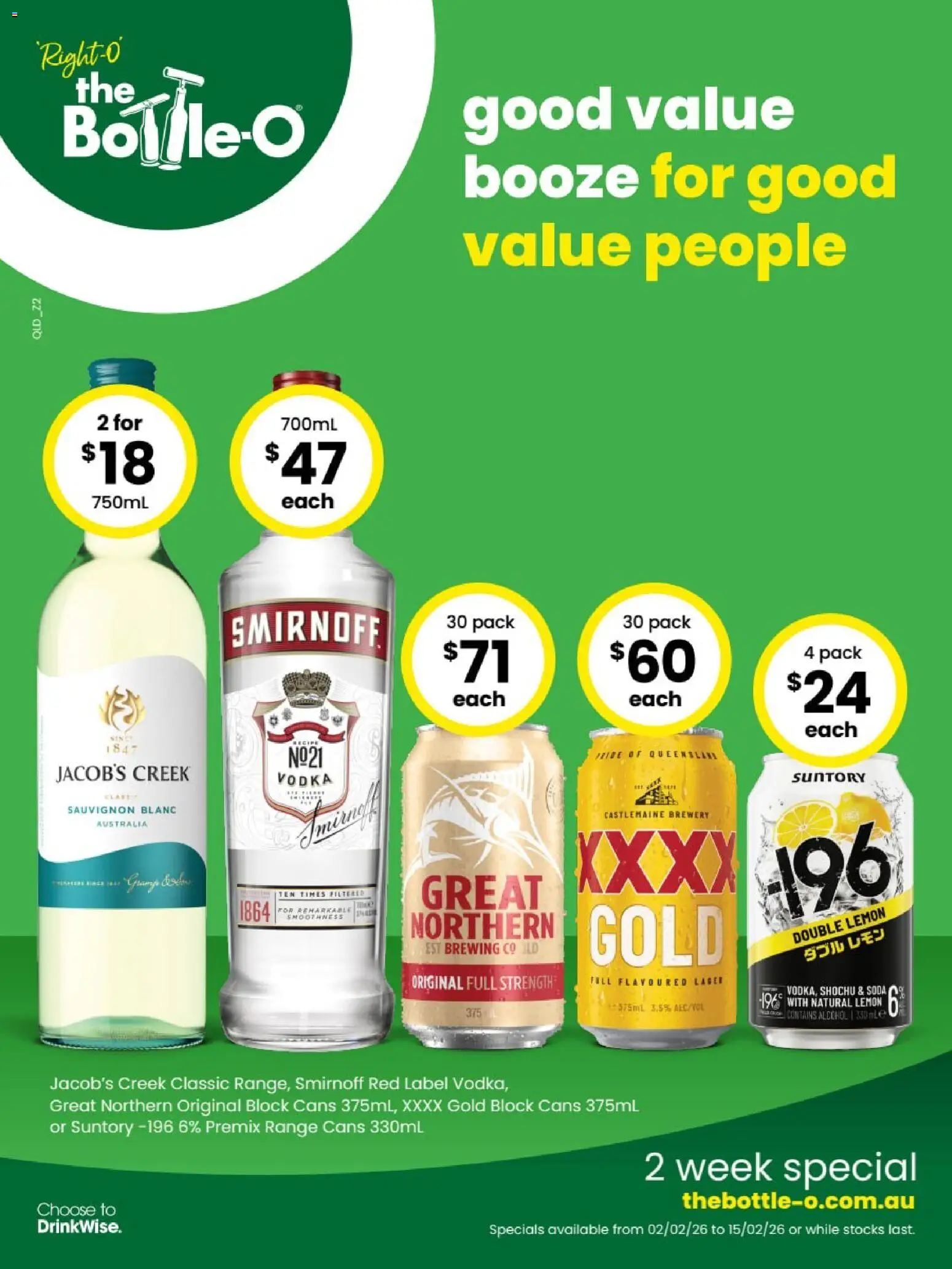 Preview of catalogue Catalogue BUNDABERG from shop The Bottle-O valid 02/02/2026