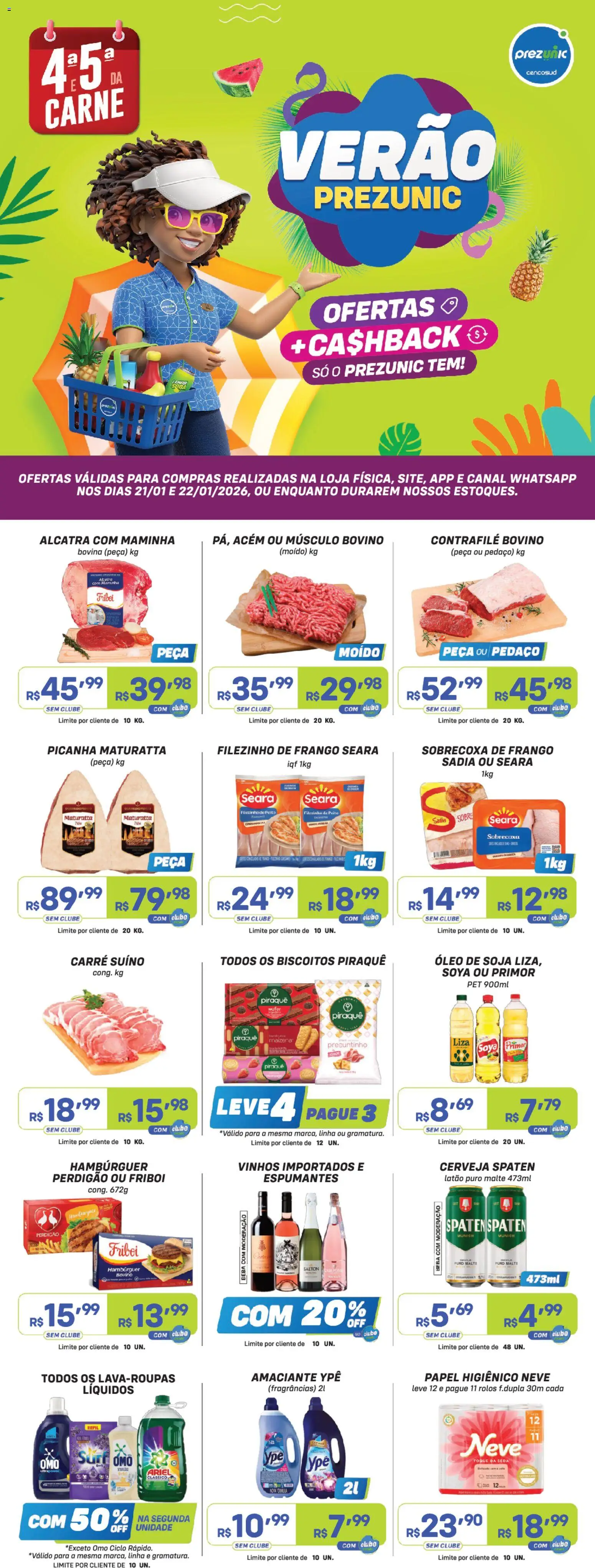 Pré-Visualização do folheto "Encarte" da loja Prezunic válido a partir de 21/01/2026