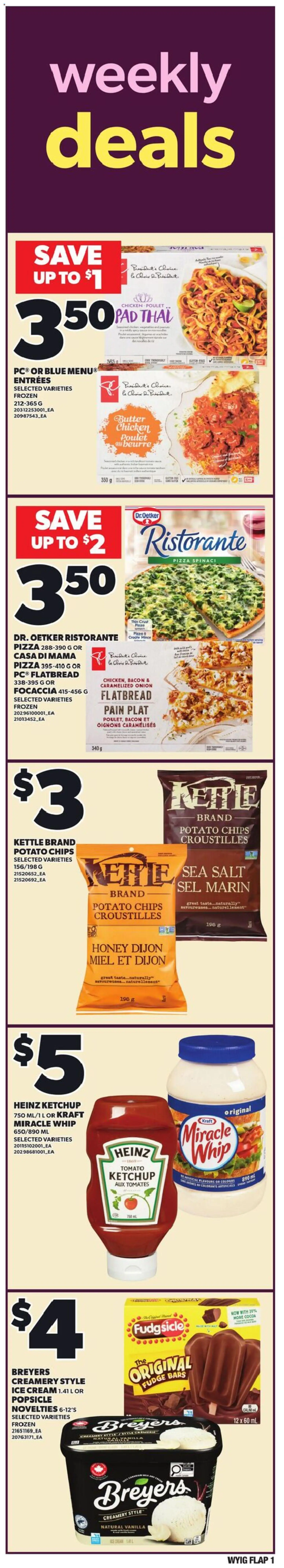 Preview of leaflet Weekly Flyer - AB from shop Independent Grocer is valid from Apr 09, 2026 - Pizza, Chicken, Ice, Chips, Chair, Butter, Bacon, Vanilla