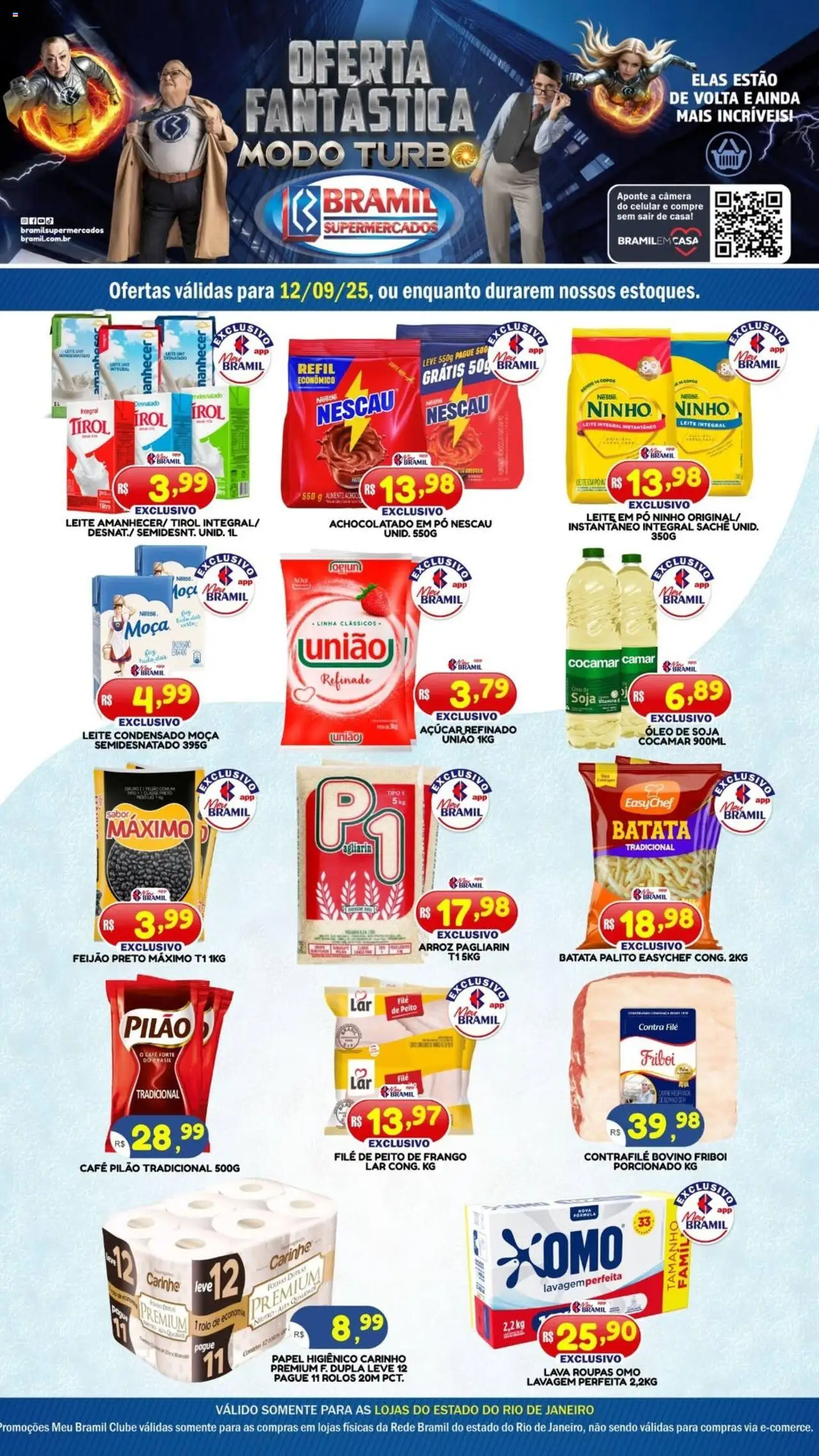 Bramil Supermercados folheto "Ofertas do Dia" válido a partir de 12/09/2025 - número de página 1