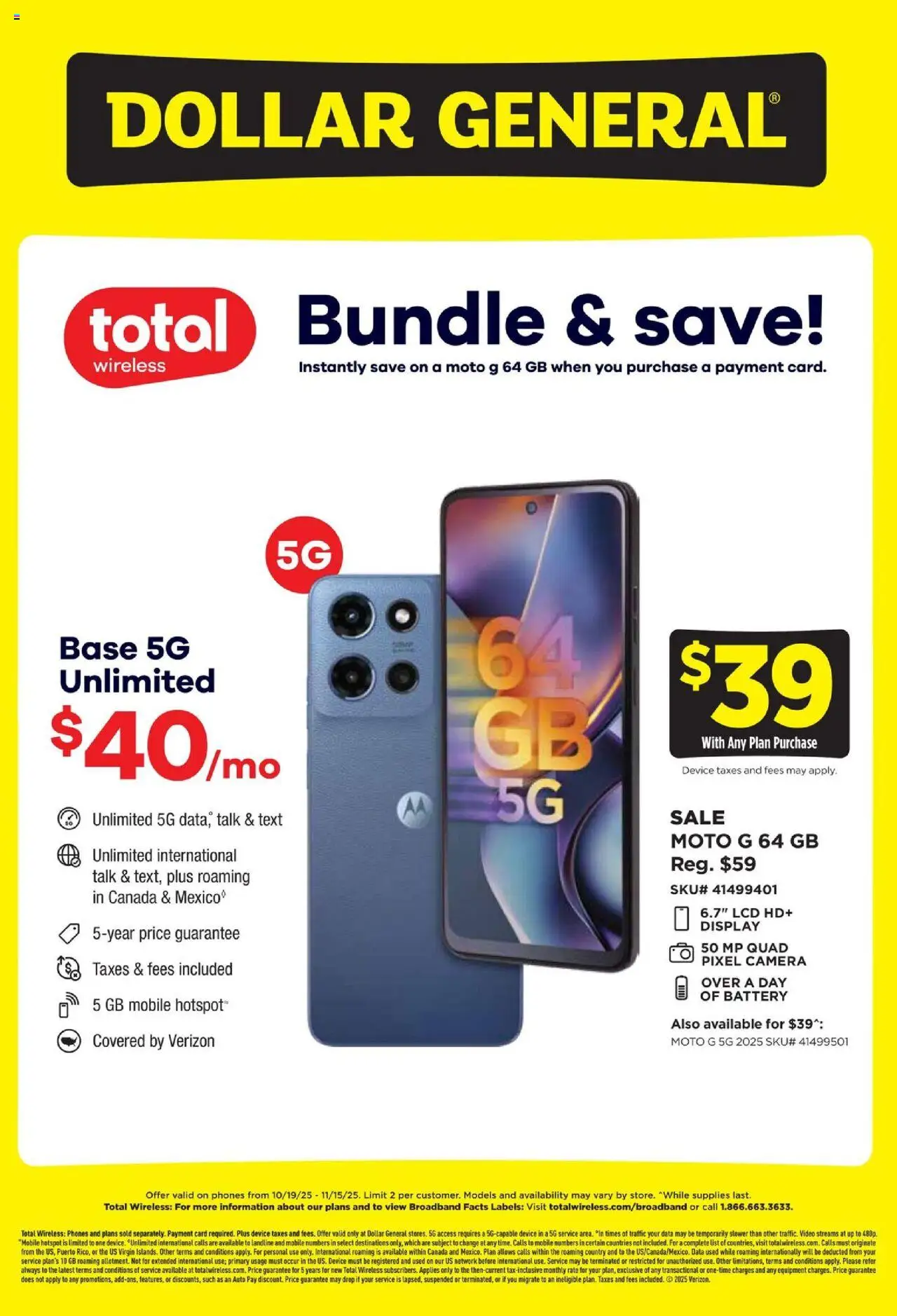 Dollar General AD for next week (10/19/2025) >> Sales Ad - Page number 1